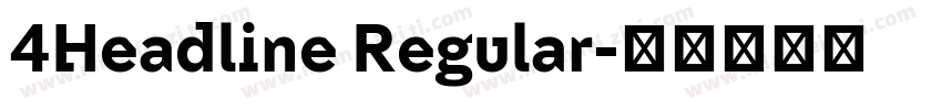 4Headline Regular字体转换
